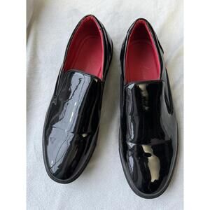 Santino Luciano Patent Leather Loafers Men Size 13 Black Slip On Dress Shoes